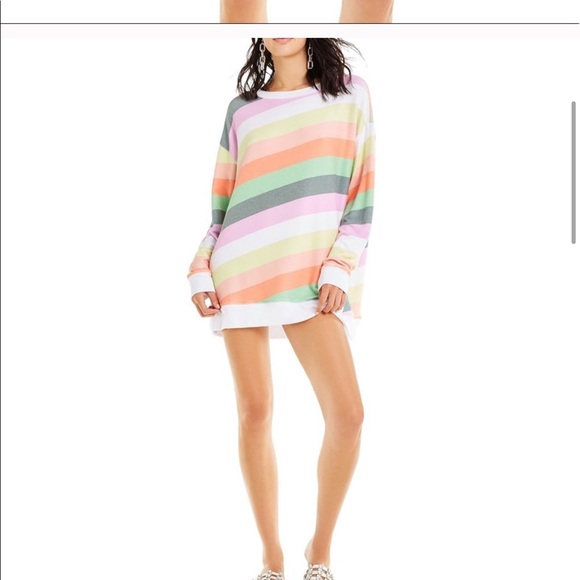 Wildfox • Sorbet Stripes Roadtrip Pullover Sweater - Picture 4 of 8